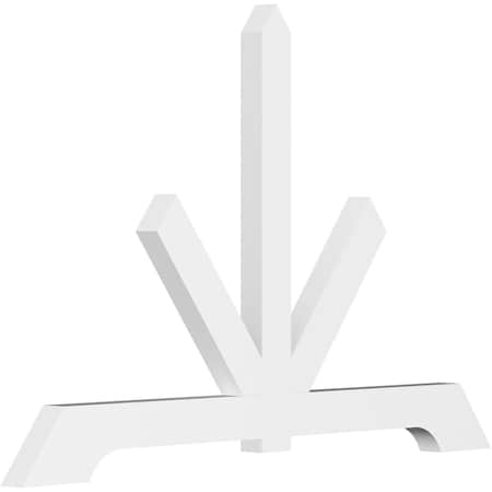 Ekena Millwork Vanguard Architectural Grade PVC Gable Bracket, 96"W x 64"H x 4"D x 6"F, 16/12 Pitch GBP096X64X0406VAN00